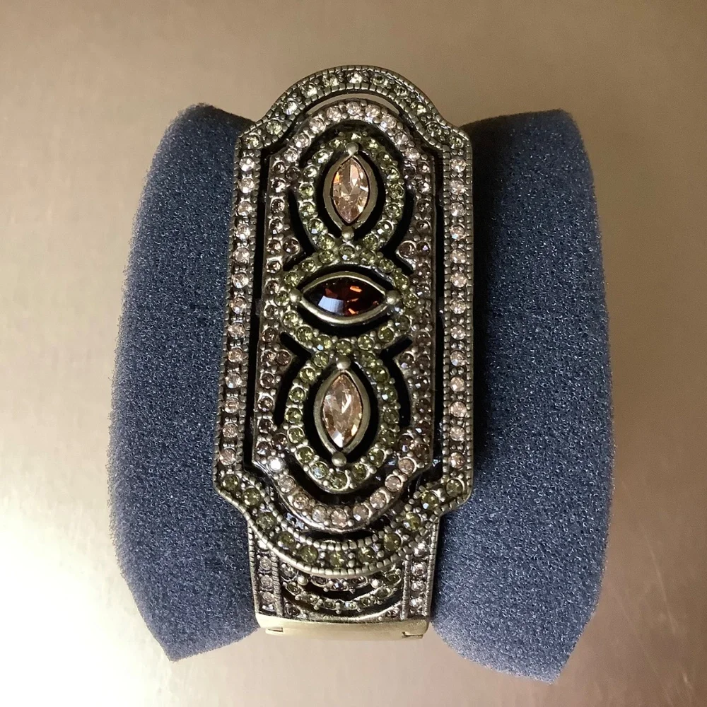 Heidi Daus Tastemaker Crystal Accented Cuff Bracelet SZ S/M